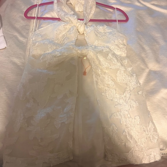 Cult Gaia Knotted Organza Cut Out Halter Top; Size Medium; Worn Once - Picture 2 of 3